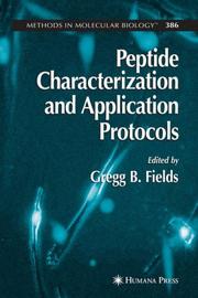 Front cover of Peptide Characterization and Application Protocols by Gregg B. Fields