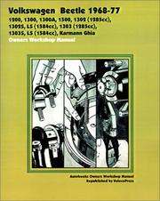 Cover of: Volkswagen Beetle 1968-77 Owners Workshop Manual: 1200, 1300, 1300A, 1500, 1302 (1285Cc), 1302S, Ls (1584Cc), 1303 (1285Cc), 1303S, Ls (1584Cc), Karma