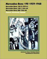 Cover of: Mercedes Benz 190 1959-1968 Owners Workshop Manual (Autobooks)