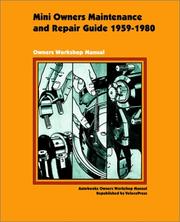 Cover of: Mini Owners Maintenance and Repair Guide 1959-1980