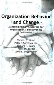 Cover of: Organization Behavior And Change: Managing Human Resources For Organizational Effectiveness