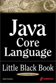 Cover of: Java 2 core language little black book by Alain Trottier