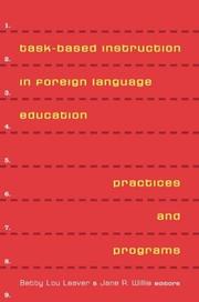 Cover of: Task-based instruction in foreign language education | 