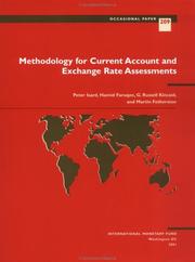 Cover of: Methodology for current account and exchange rate assessments | 