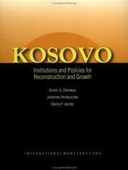 Cover of: Kosovo by Dimitri G. Demekas, Johannes Herderschee, Davina F. Jacobs