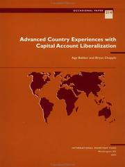 Cover of: Advanced country experiences with capital account liberalization