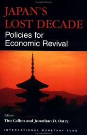 Cover of: Japan's Lost Decade: Policies for Economic Revival