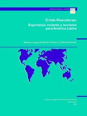 Cover of: Managing Financial Crises: Recent Experience and Lessons for Latin America (IMF's Occasional Papers)