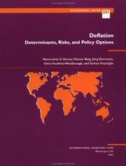 Cover of: Deflation: determinants, risks, and policy options