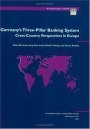 Cover of: German's Three-pillar Banking System Cross-countryperspectives In Europe by Allan Brunner