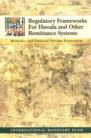 Regulatory frameworks for hawala and other remittance systems by International Conference on Hawala (2nd 2004 Abu Dhabi )