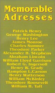 Cover of: Memorable Addresses by American Patriots