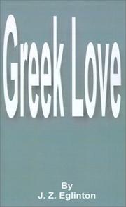 Cover of: Greek Love by J. Z. Eglinton