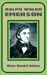 Cover of: Ralph Waldo Emerson | Oliver Wendell Holmes, Sr.