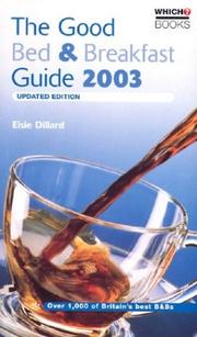 Cover of: The Good Bed & Breakfast Guide 2003 (Good Bed & Breakfast Guide)