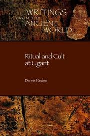 Cover of: Ritual and Cult at Ugarit (Writings from the Ancient World) (Writings from the Ancient World)