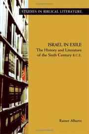 Cover of: Israel in Exile by Rainer Albertz