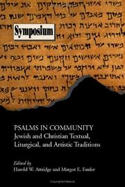 Cover of: Psalms in Community: Jewish and Christian Textual, Liturgical, and Artistic Traditions (Symposium Series (Society of Biblical Literature), No. 25.) (Symposium ... (Society of Biblical Literature), No. 25.)