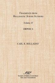 Cover of: Fragments From Hellenistic Jewish Authors: Orphica