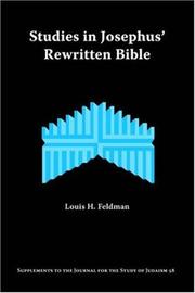 Cover of: Studies in Josephus' rewritten Bible