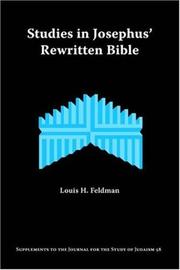 Cover of: Studies in Josephus' rewritten Bible by Louis H. Feldman