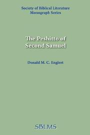 Cover of: The Peshitto of Second Samuel by Donald M. C. Englert