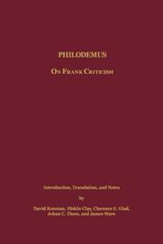 Cover of: Philodemus | 