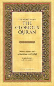 Cover of: The meaning of the glorious Qurʼan