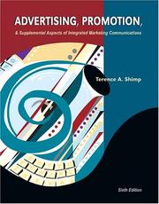 Cover of: Advertising, Promotion and Supplemental Aspects of Integrated Marketing Communications by Terence A. Shimp