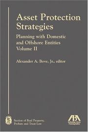 Cover of: Asset Protection Strategies, Volume II | Alexander Bove