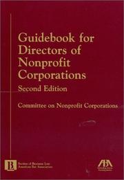 Cover of: Guidebook for Directors of Nonprofit Corporations