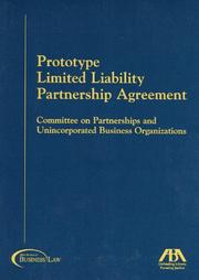 Cover of: Prototype Limited Liability Partnership Agreement by American Bar Association., American Bar Association.