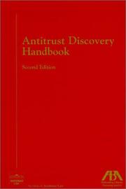 Cover of: Antitrust discovery handbook.