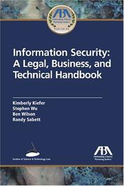 Cover of: Information security: a legal, business, and technical handbook