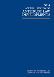 Cover of: 2003 Annual Review of Antitrust Law Developments (Annual Review)