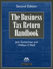 Cover of: The Business Tax Return Handbook | Jack Zuckerman