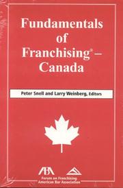 Cover of: Fundamentals of Franchising--Canada