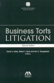 Cover of: Business torts litigation