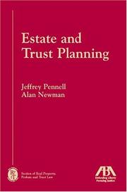 Cover of: Estate and trust planning