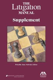Cover of: The Litigation Manual: Supplement 1998-2004