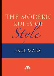 Cover of: The Modern Rules of Style by Paul Marx