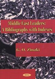 Cover of: Middle East leaders by G. O. Zinaki
