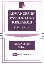 Advances in Psychology Research by Serge P. Shohov