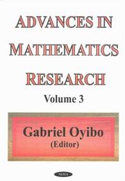 Cover of: Advances in Mathematics Research | Gabriel Oyibo