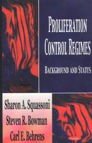 Cover of: Proliferation control regimes by Sharon A. Squassoni