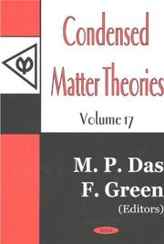 Cover of: Condensed Matter Theories