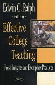 Cover of: Effective College Teaching: Fresh Insights and Exemplary Practices