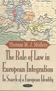 Cover of: The role of law in European integration: in search of a European identity