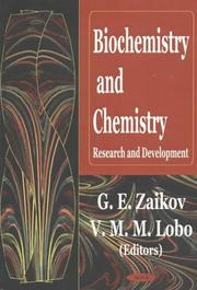 Front cover of Biochemistry and Chemistry by Unknown