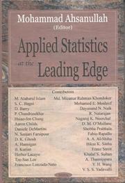 Cover of: Applied statistics at the leading edge